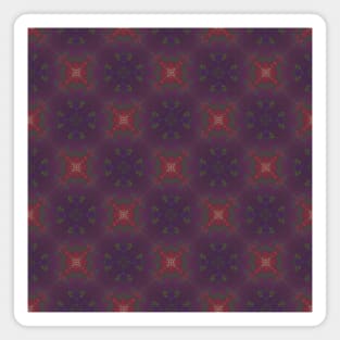 Dark Red Triangular Pattern - WelshDesignsTP003 Magnet